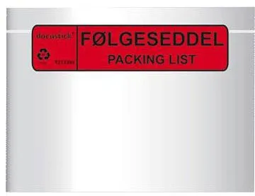 Docustick Standard pakbonhoes m/opdruk C5 225 mm x 165 mm