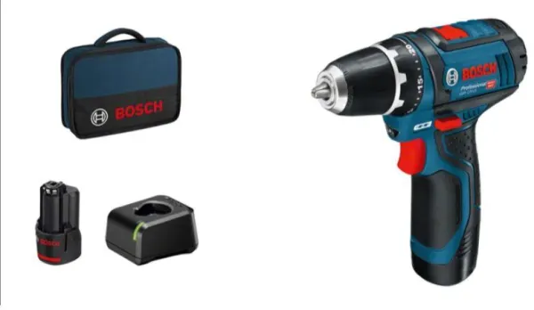 Bosch 12V Schroefmachine GSR 12V-15 2X2,0AH 1XGAL 12V-20 TAS